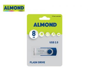 USB FLASH ALMOND 8GB ΜΠΛΕ