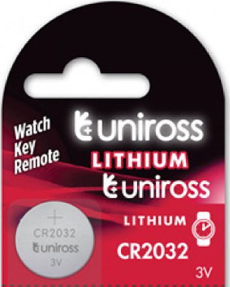 ΜΠΑΤΑΡΙΕΣ CR2032 UNIROSS ΛΙΘΙΟΥ 1ΤΕΜ. 