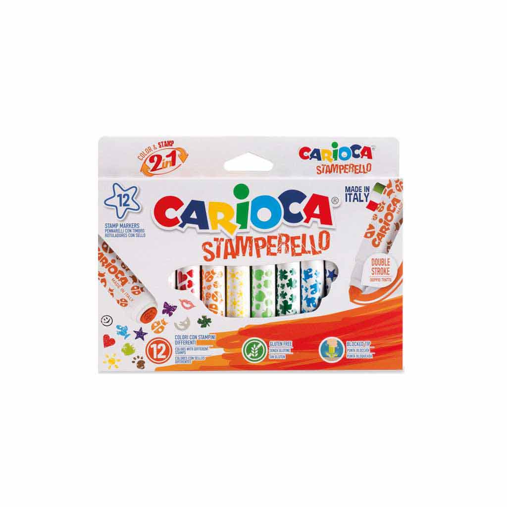 ΜΑΡΚΑΔΟΡΟΙ - ΣΤΑΜΠΕΣ CARIOCA STAMPERELLO 12 ΤΕΜ.