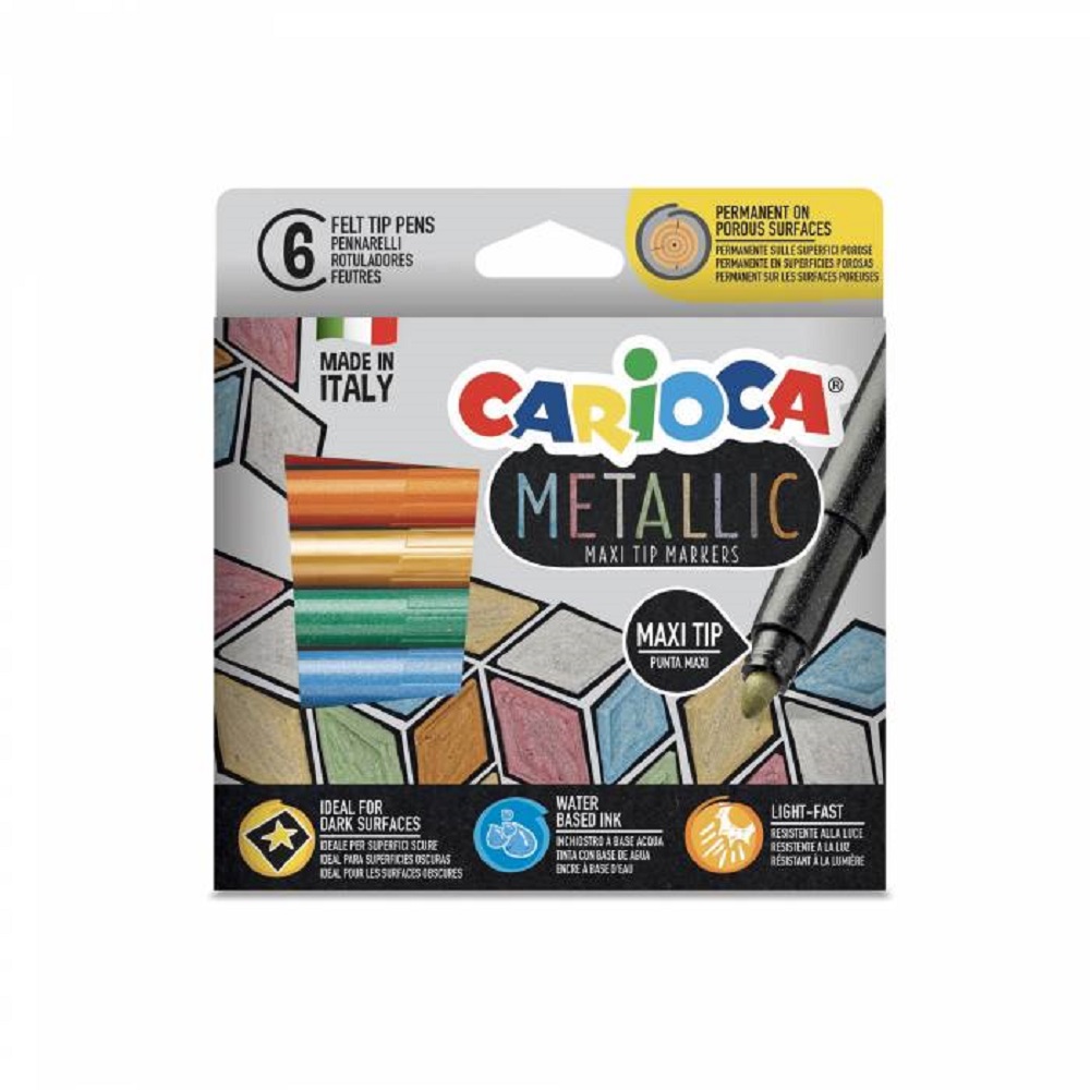 ΜΑΡΚΑΔΟΡΟΣ ΖΩΓΡΑΦΙΚΗΣ METALLIC  6ΤΕΜ. CARIOCA